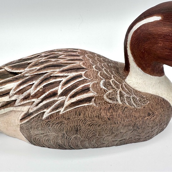Handmade Carved Wood PINTAIL Duck Decoy Folk Art Artist Erik Vande Bogart Maine - Picture 5 of 10
